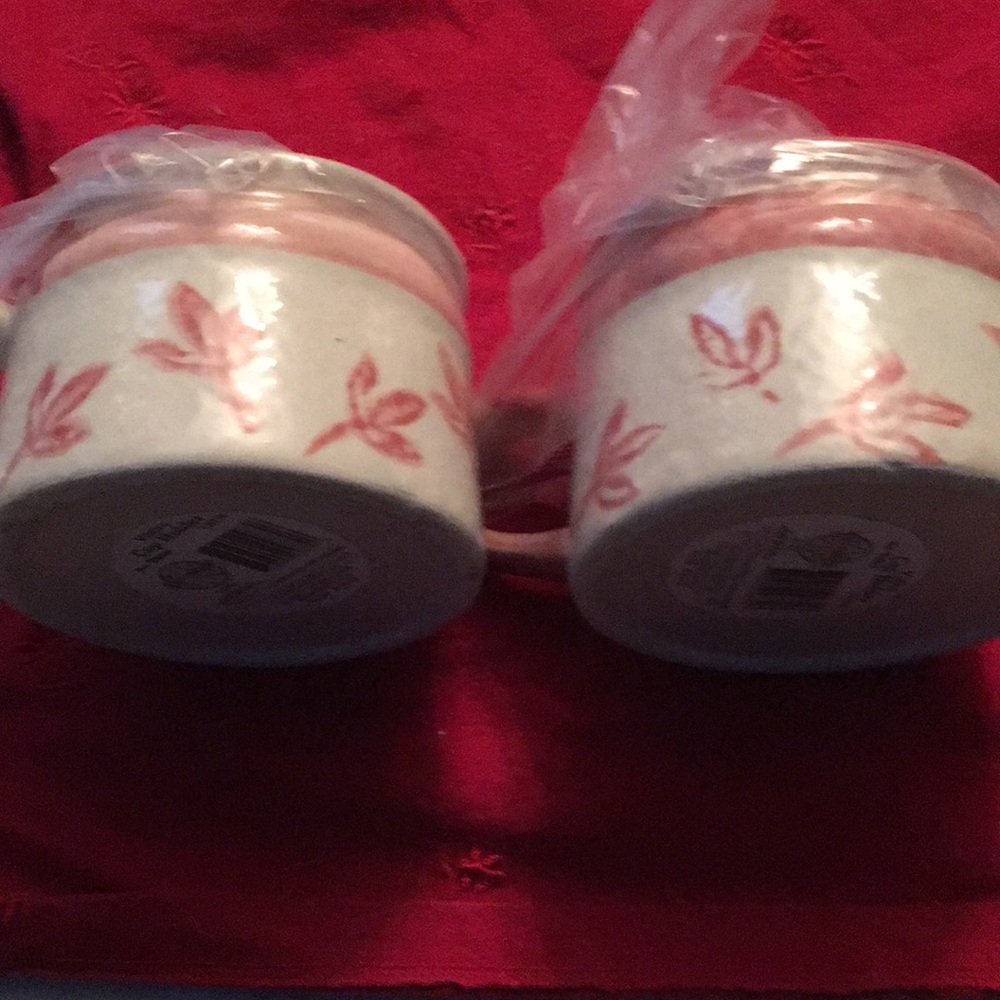 Vintage 1998 set of two votive cupholders with candles